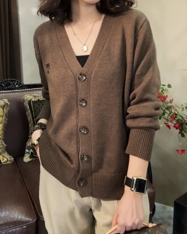 LMXPPJ【纯色羊毛针织衫】秋冬新款简约高级内搭针织开衫NK88090