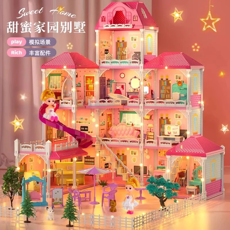 女孩子过家家洋娃娃屋玩具儿童爱莎芭比小公主城堡别墅3新年礼物6