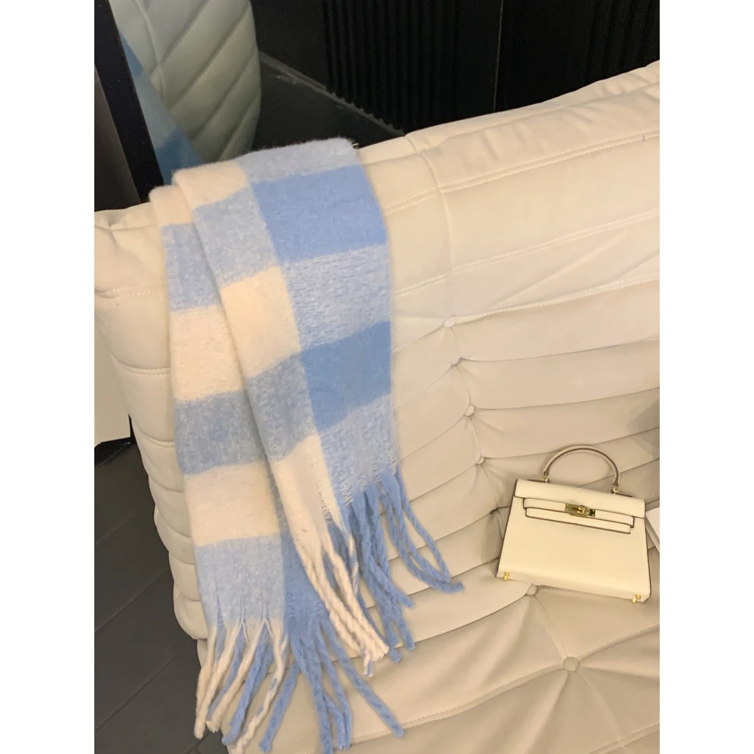 渐变格纹围巾XP3107