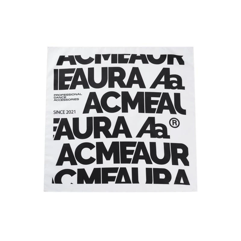 ACMEAURA爵士丝巾hiphop时尚街头黑白复古潮牌方巾男女通用头巾