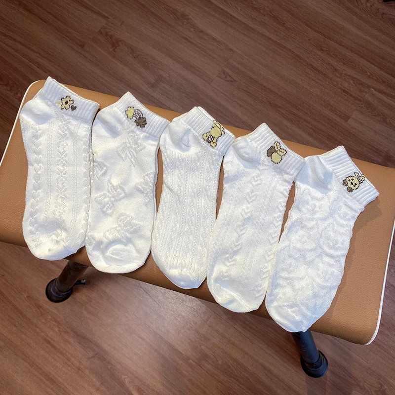 可爱小logo多花型袜子