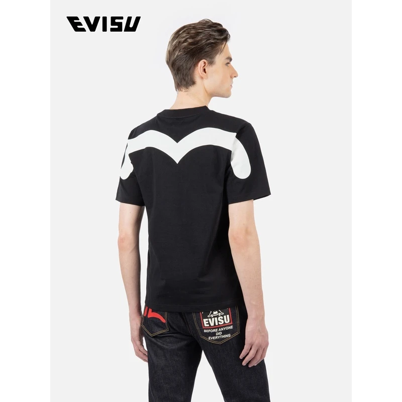 EVISU  夏季新款短袖体恤 男士大M印花半袖 2ESHTM3TS584XXCT