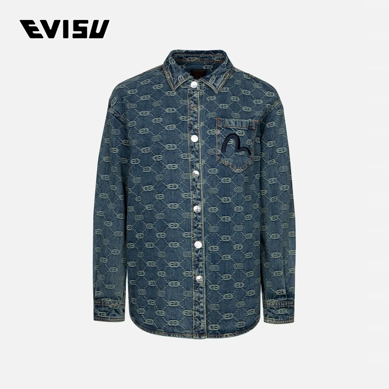 EVISU 2024秋季 男女同款满地提花牛仔外套2EAHTW4SJ4026BFDN