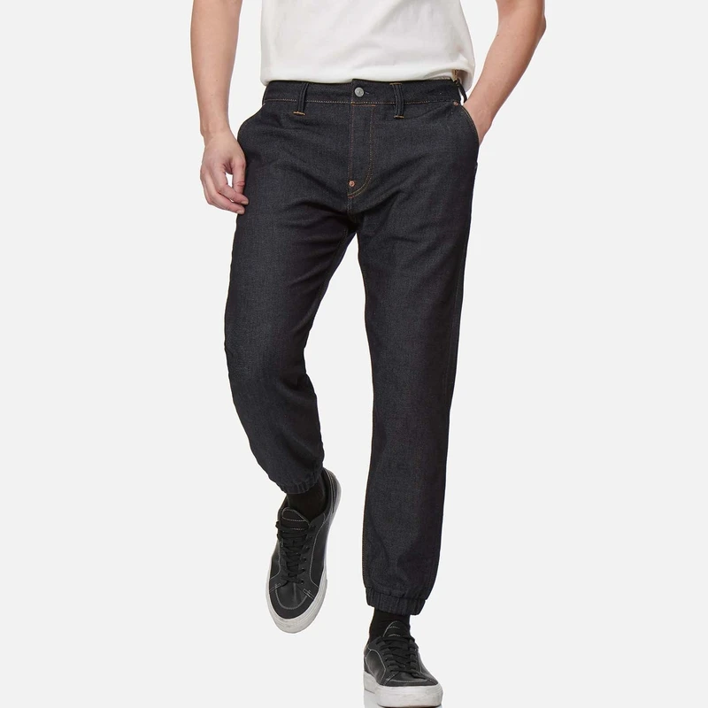 EVISU男士大M笔刷运动潮流宽松牛仔休闲裤男印花2ESHTM3JO217XXDN