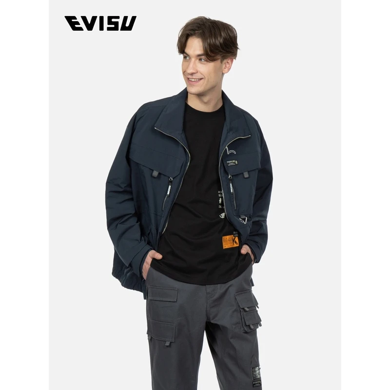 EVISU2023年春夏新款男士多口袋户外夹克外套2ESGNM3JK756RXPL