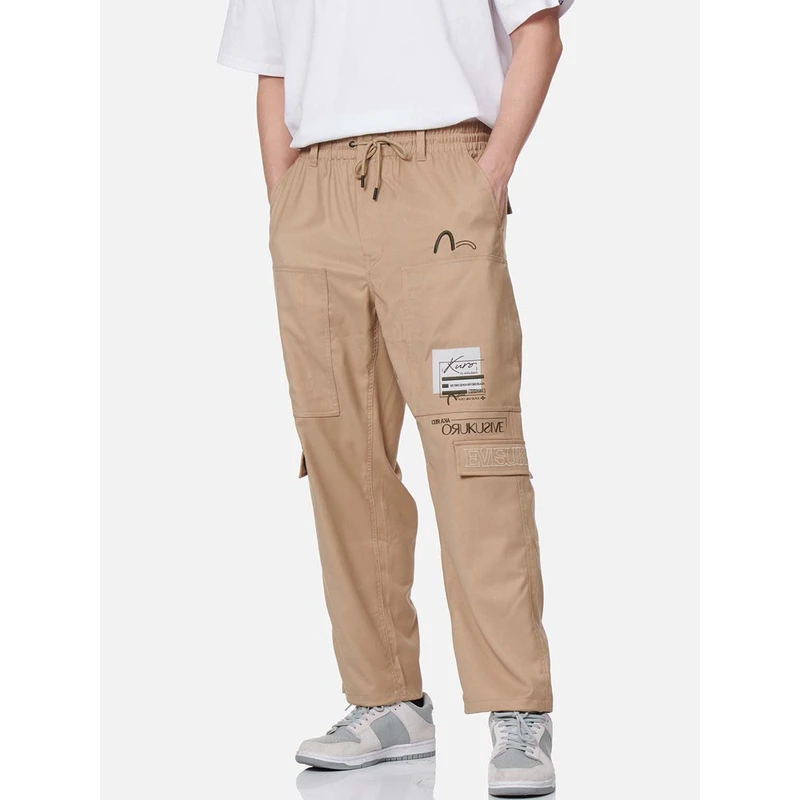 EVISU 秋冬男生宽松裤子海鸥标志印花休闲长裤2ESGNM2PP232WLPR