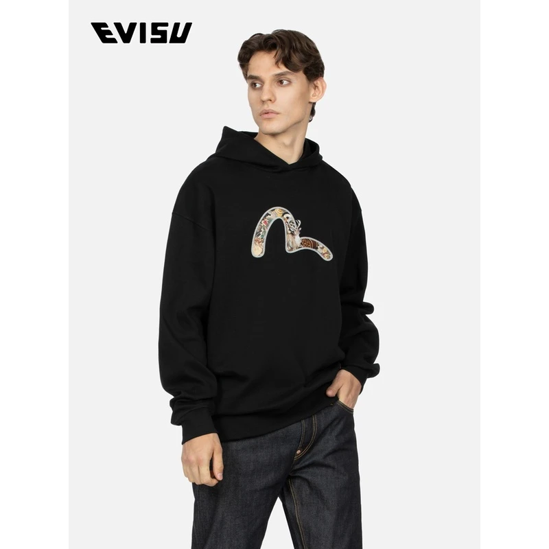 EVISU 2023秋季 男士福鹿海鸥印花休闲卫衣2EAHTM3SW7069LFCN