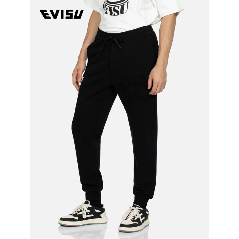 EVISU 23冬季新品 男士LOGO及海鸥印花纯棉卫裤2EAHTM3SP8052XXCT