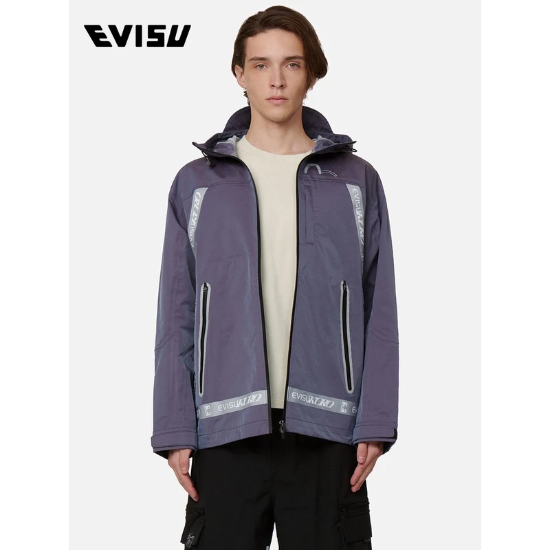 EVISU 秋冬 男士Logo条幅时尚休闲夹克 2EAGNM2JK723SLNP