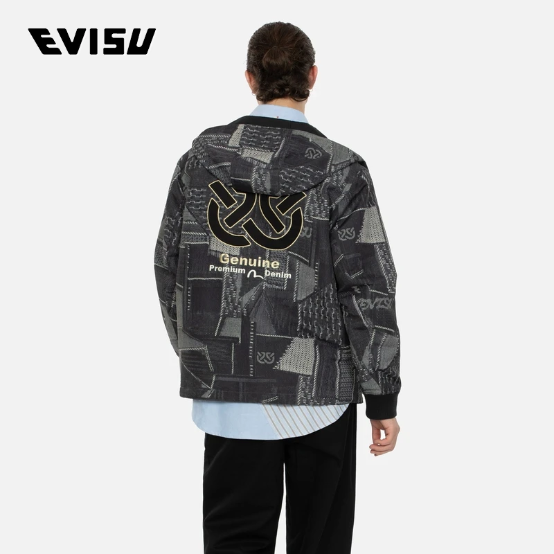 EVISU 2024秋季 男士智慧之轮刺绣牛仔外套2EAHTM4JK1025XXSN