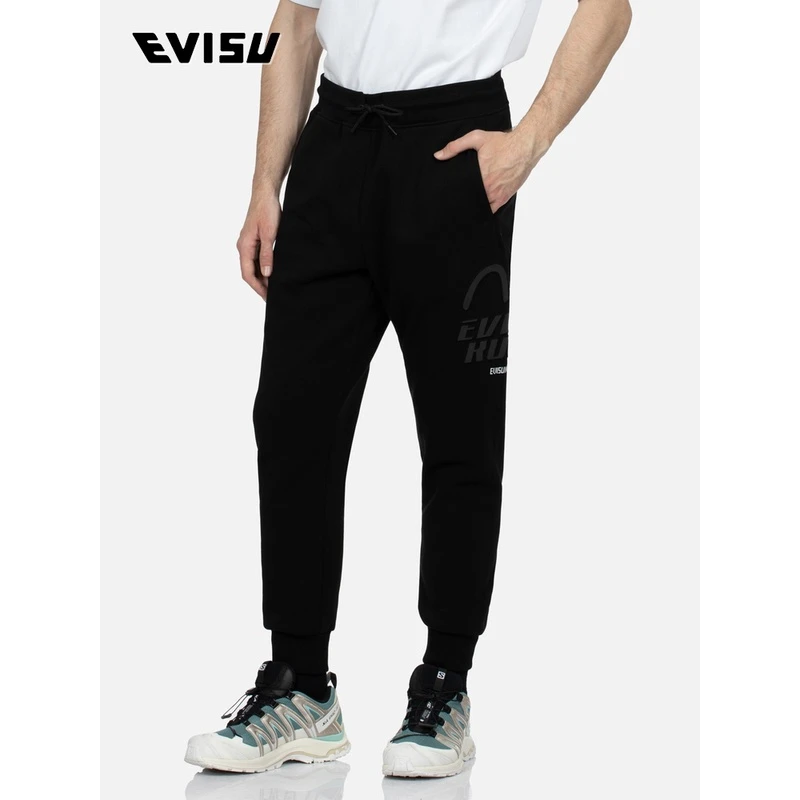 EVISU2023秋季男士Logo及海鸥休闲宽松卫裤2EAGNM3SP5067XXFL