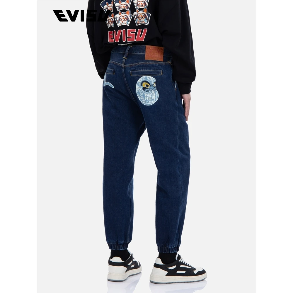 EVISU 男女同款达摩与海鸥束口牛仔长裤 2EAHTM2JO135XXDN