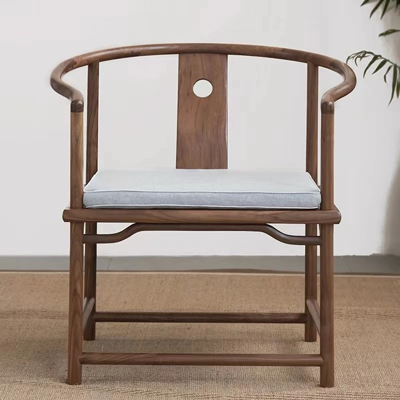 老榆木禅意茶椅主人椅客人椅书桌椅餐椅办公椅新中式茶艺禅意空间