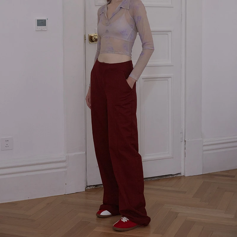 RuinRein安可拉红机能工装裤｜豹纹拼接口袋