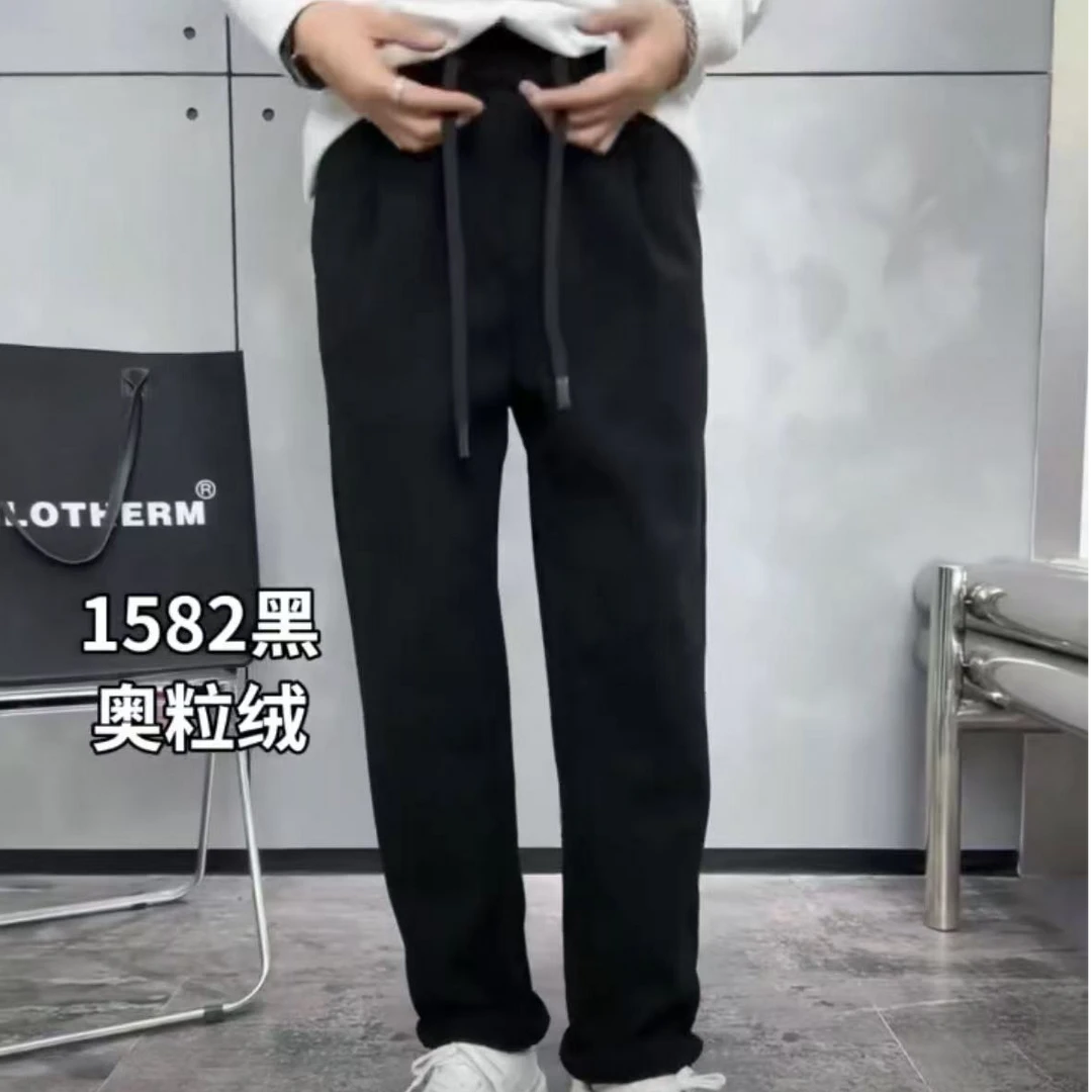 2024年爆款奥粒绒松紧腰休闲时尚百搭加绒加厚男款裤子