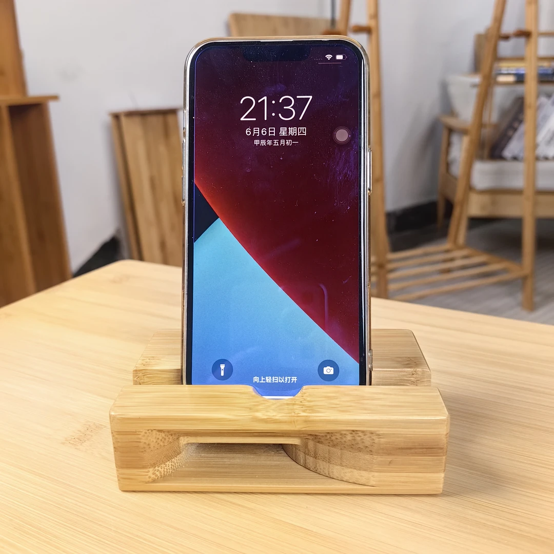 办公摆件手机支架竹制扩音器手机音响无需插电物理扩音器便携学生