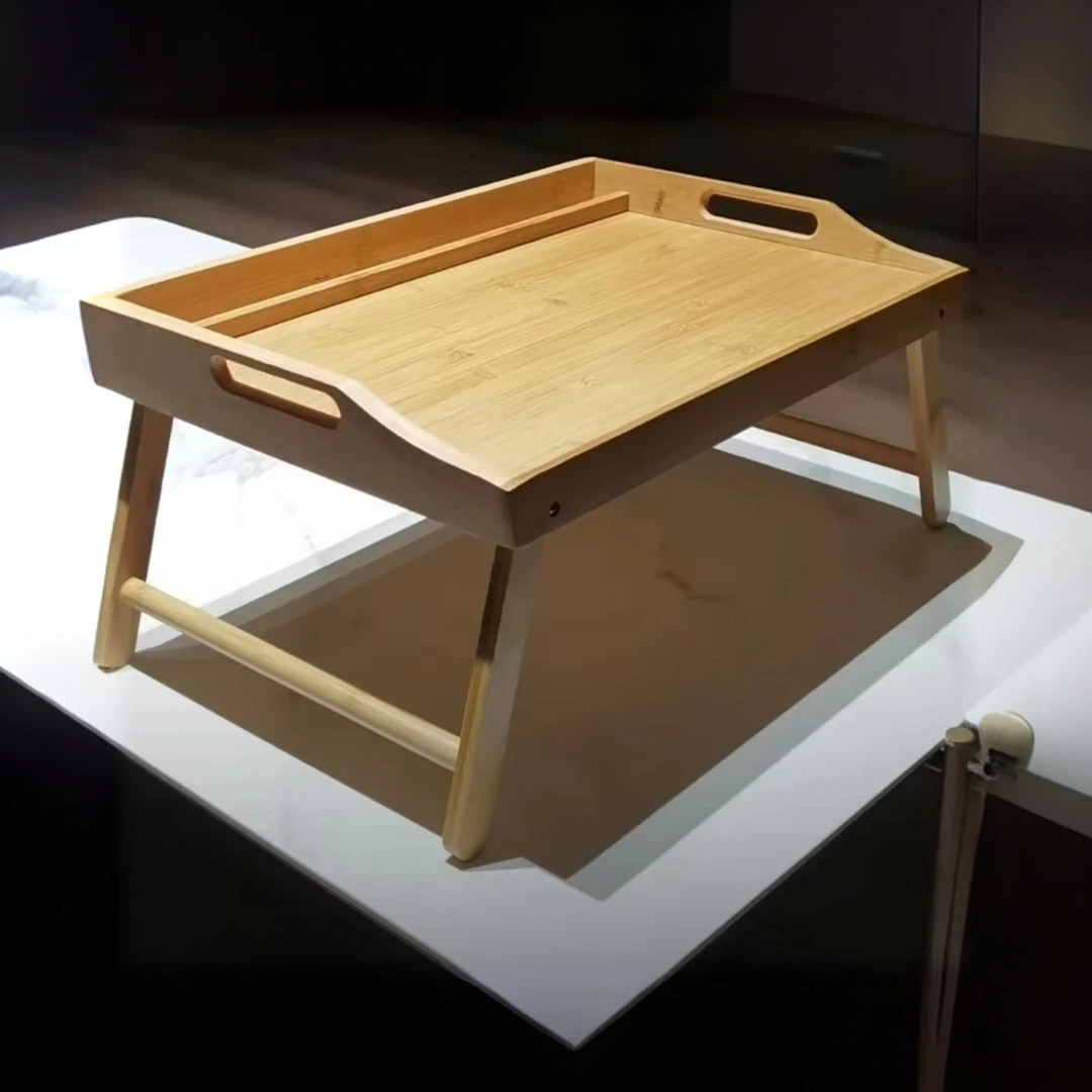 床上折叠电脑桌折叠学习桌茶几托盘飘窗桌折叠桌新中式客厅家用