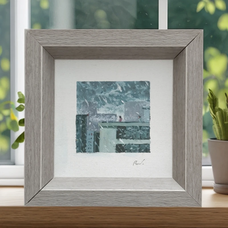 布面油画《重逢》小面积墙装饰艺术品美术制作美术装裱制品作品外框