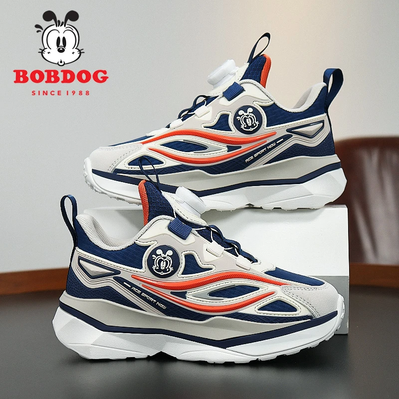 巴布豆男童鞋子防水皮面2024秋冬新款休闲耐磨软底儿童运动鞋开学