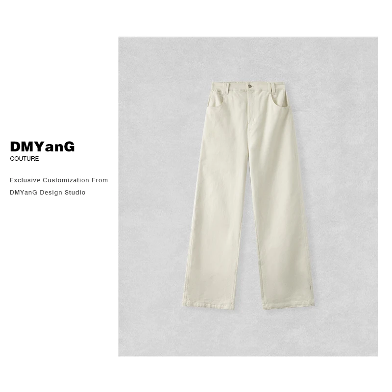 DMYanG/“白牛”100%棉 抓绒后腰松紧牛仔裤DMY241125