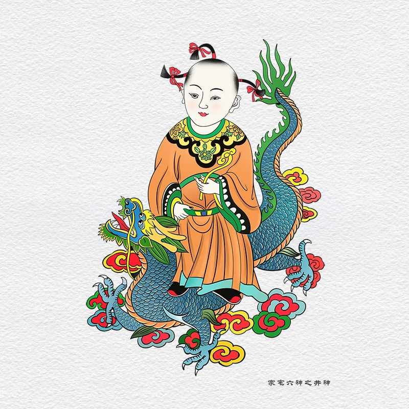 2024烫金井神，赠门神，床公床婆，灶王，土地公土地婆，家宅六神全套