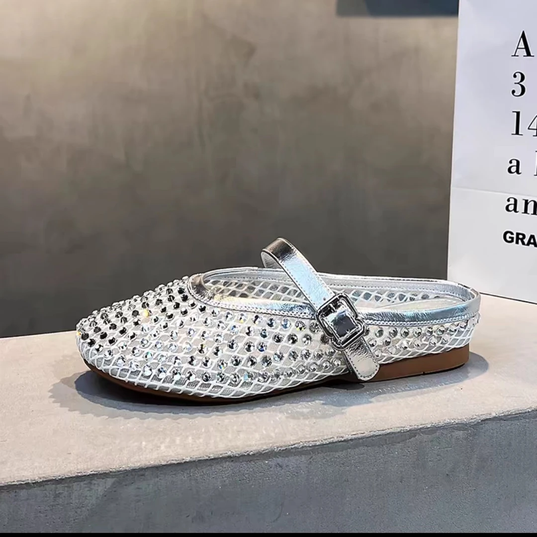 《林吖頭》夏天复古法式气质包头半拖鞋女夏时尚网红爆款凉拖鞋