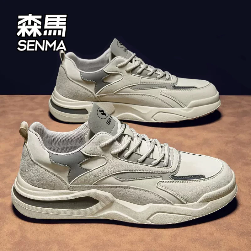 SENMA/森马鞋子男秋季加绒2025年时尚百搭增高运动休闲跑步老爹鞋