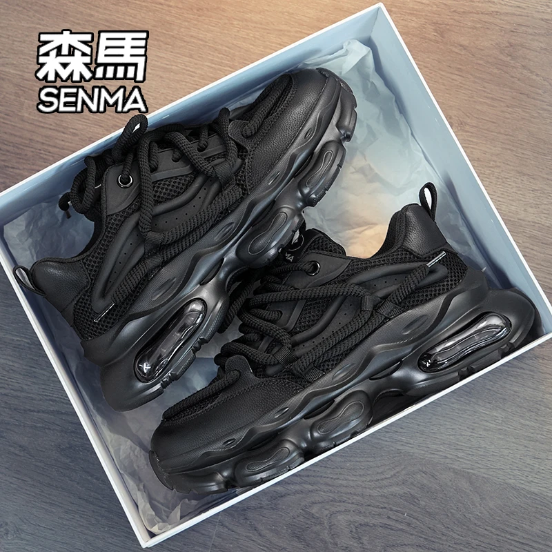 SENMA/森马老爹鞋男款潮2025冬季新款透气厚底休闲运动鞋百搭增高