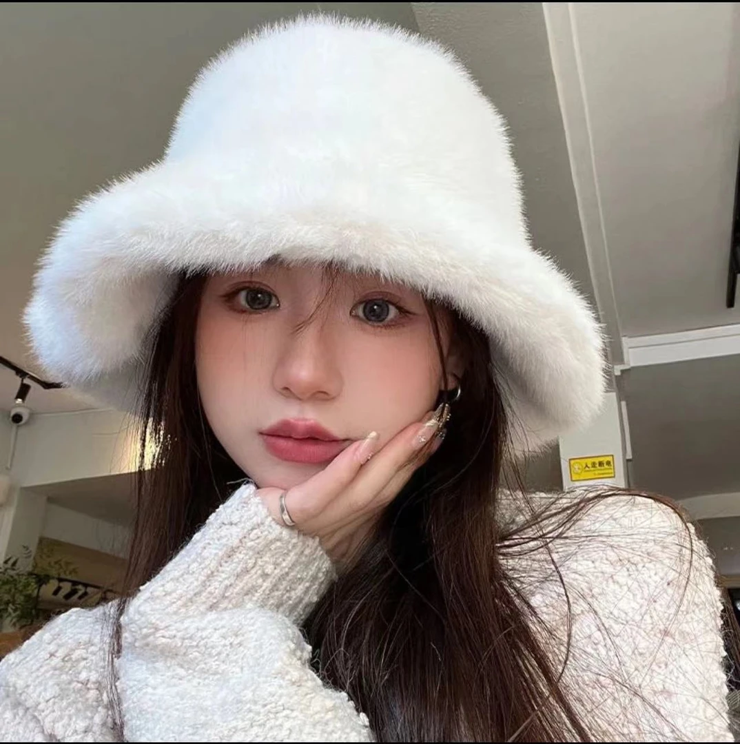 【渔夫帽】秋冬新款毛绒绒氛围感百搭神器渔夫帽