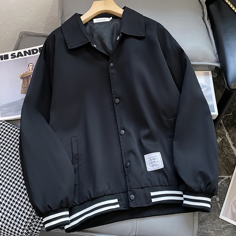 棒球服夹克春秋款翻领情侣男女外套宽松百搭潮流港风学生痞帅开衫