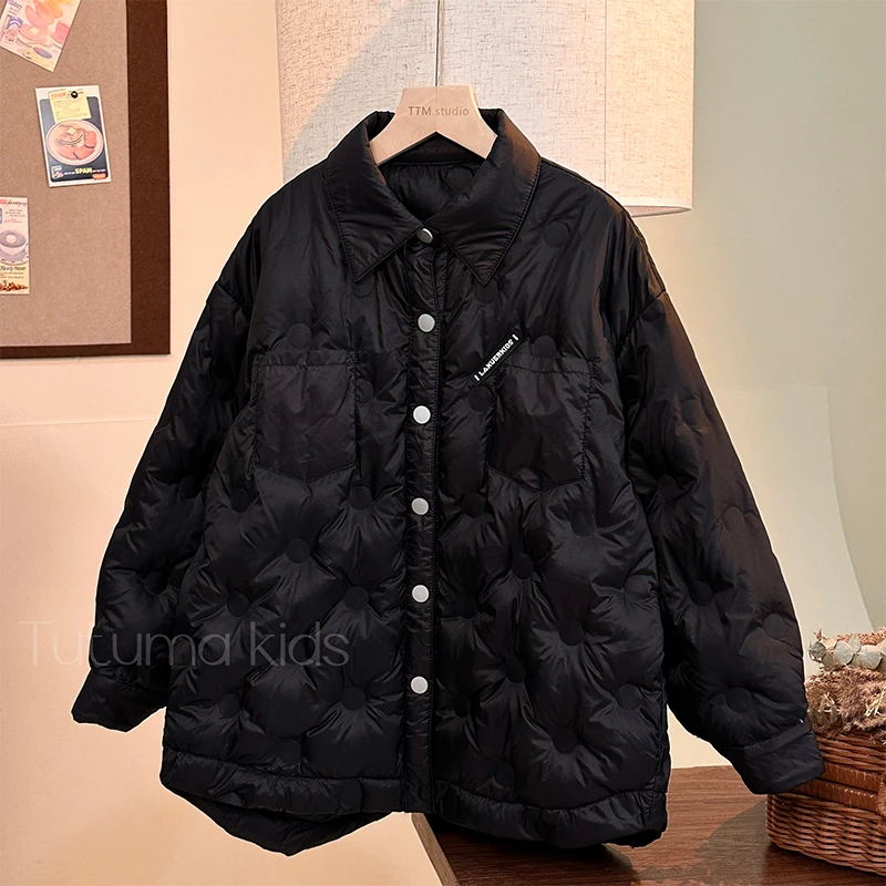 YRF2023261男女童校服神器学生轻羽绒服外套90白鸭绒防寒羽绒内胆