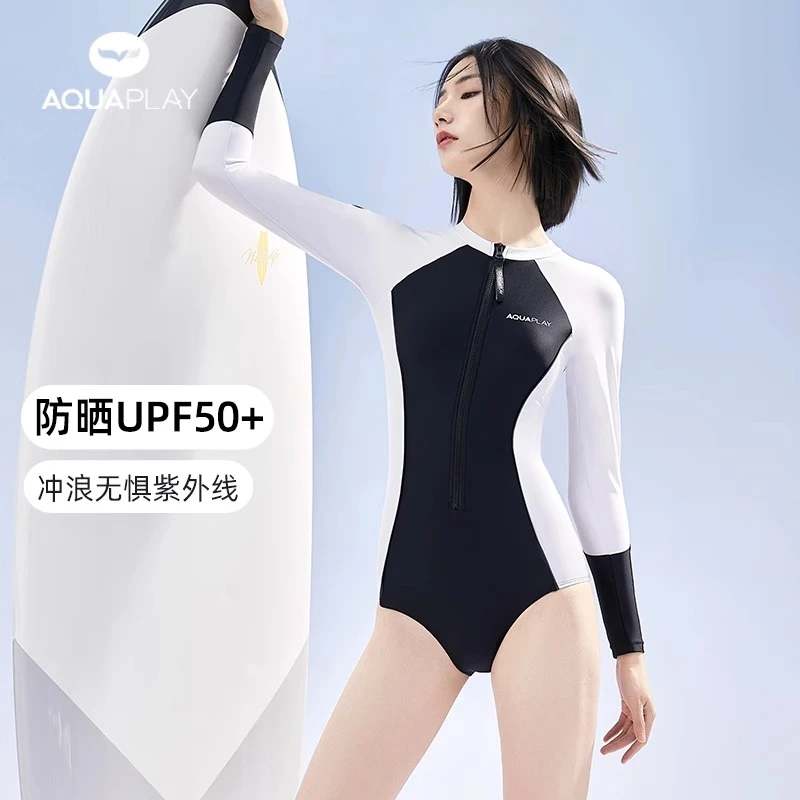 AquaPlay连体泳衣女士性感显瘦高级感游泳衣潜水服防晒冲浪服泳装