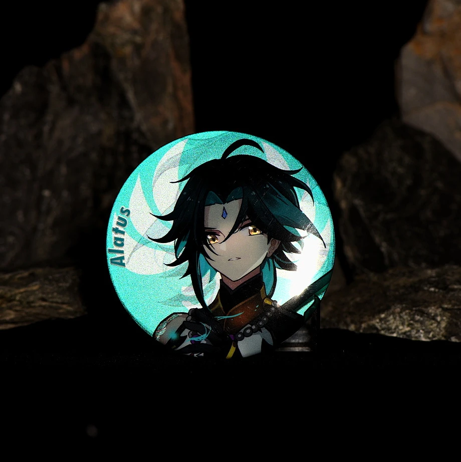 动漫周边二次元谷子马口铁徽章枫丹芙宁娜琳妮特游戏反光双闪吧唧