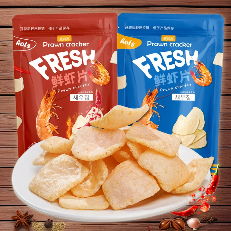 【满满一大包】麦其苏脆虾片鲜虾虾片薯片虾条开袋追剧袋装膨化零食