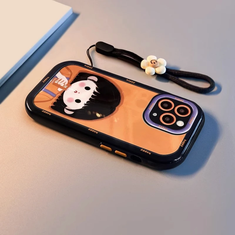 适用苹果15promax手机壳iphone16全包13防摔新款简约时尚短发女孩