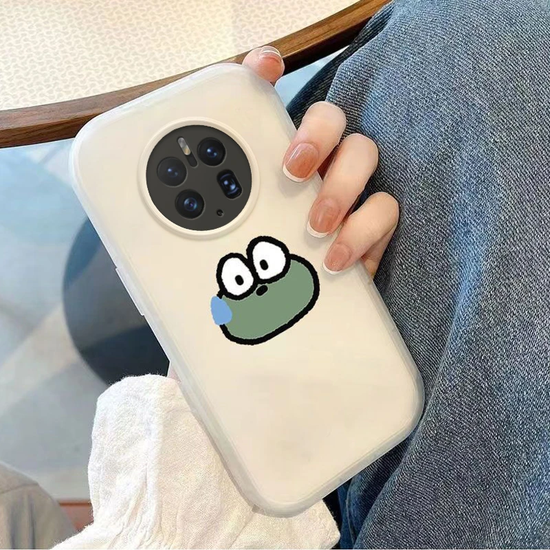适用华为mate70pro手机壳新款磨砂透明pura80卡通可爱mate60pro