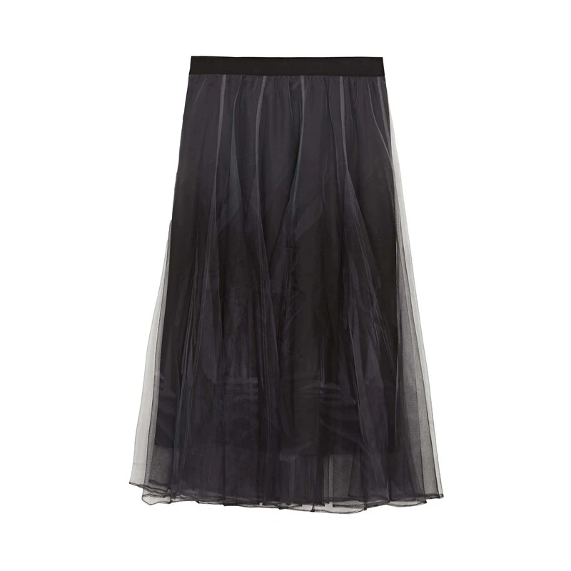 圣迪奥新款设计师网纱裙时尚洋气休闲百搭显瘦半身裙S233Z1130