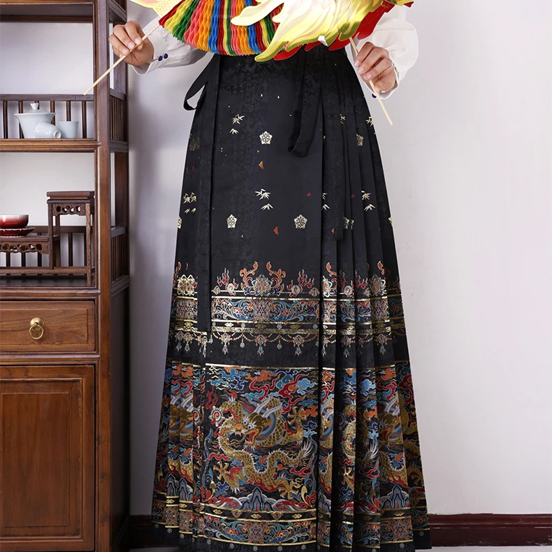 盛世汉唐【龙颜】重工织金妆花日常春夏国风马面裙汉元素中式中国风