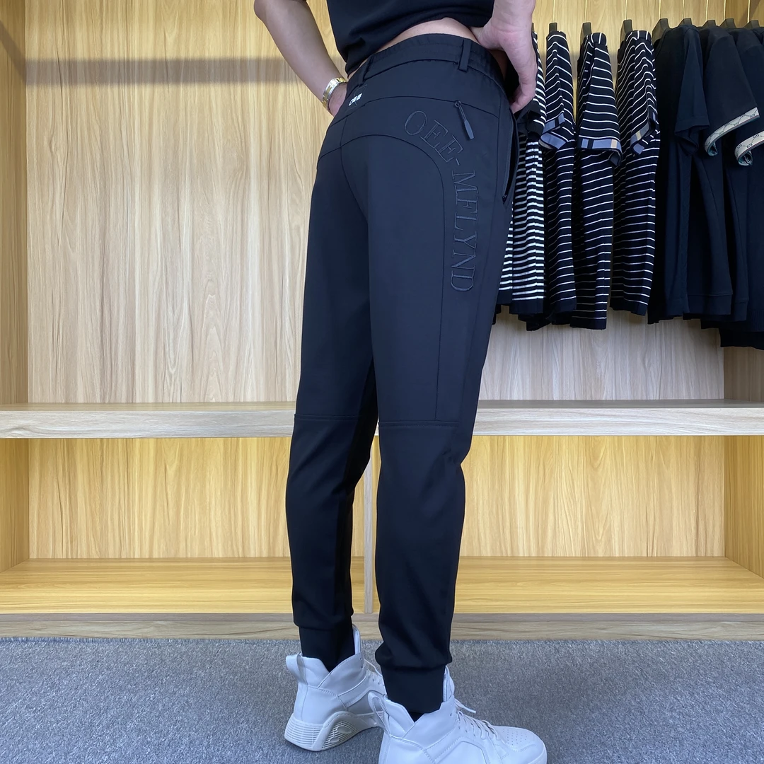 WA9950冬季加绒休闲裤刺绣字母工艺秋冬保暖溯源好物