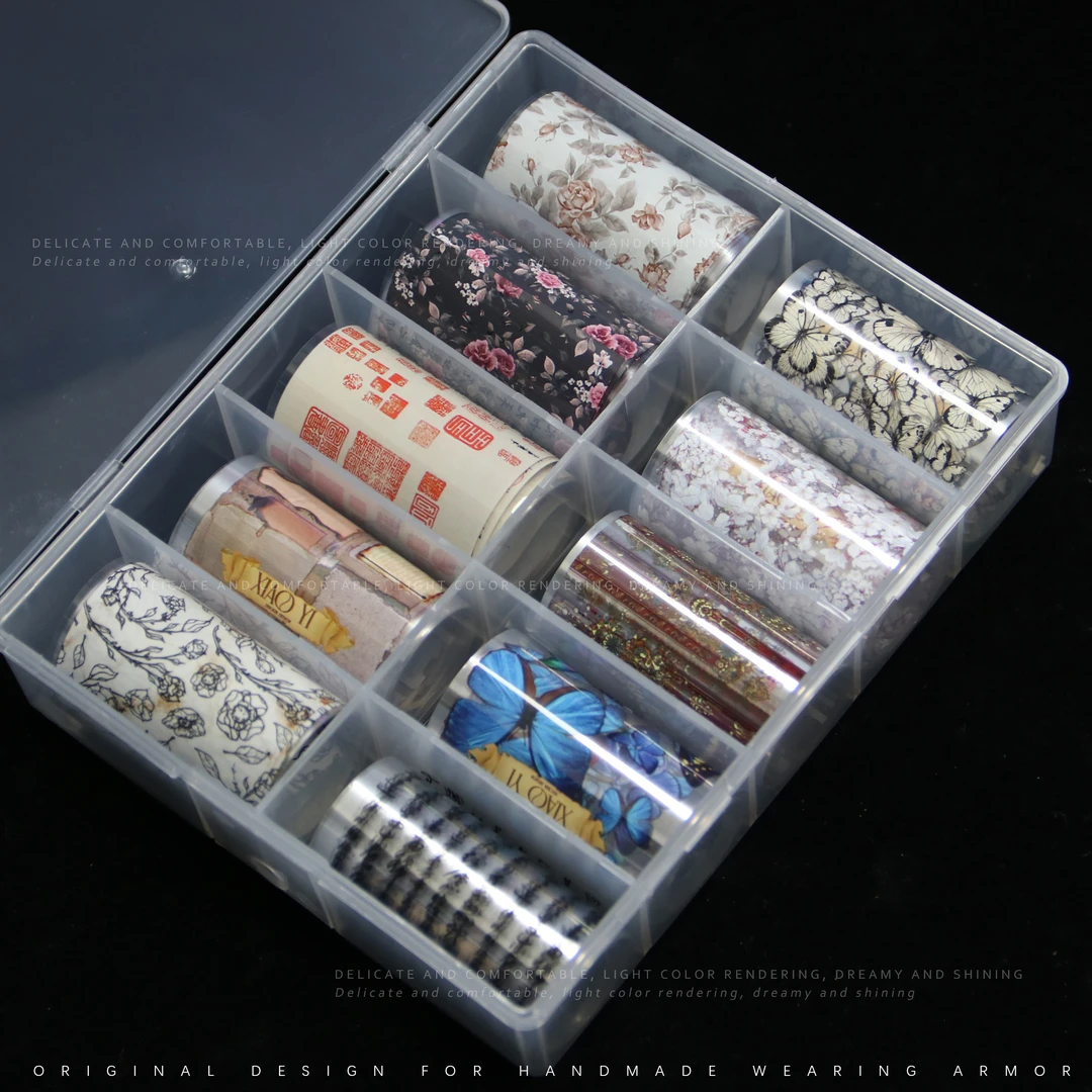 【兰亭序转印纸】十卷国风多彩多款式美甲转印纸转印胶系列ins风