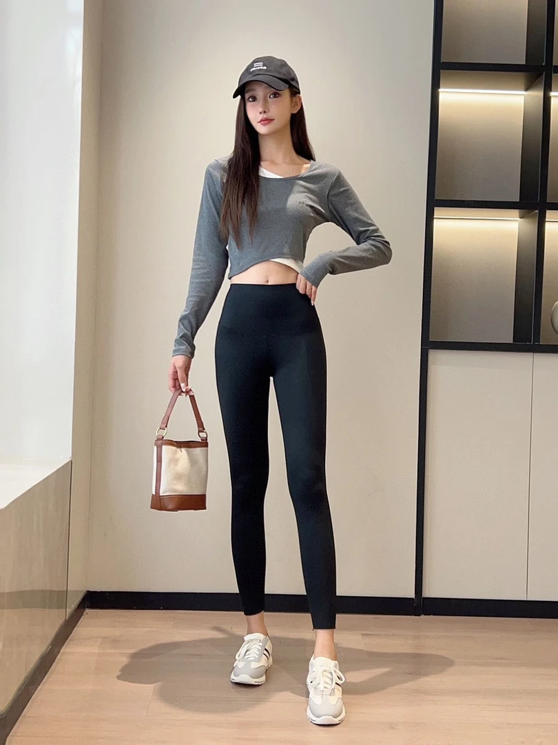 【小脚加绒芭比裤】显瘦打底裤高腰瑜伽