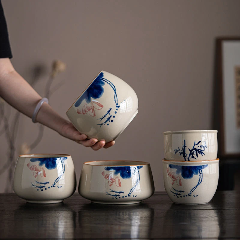 草木灰建水茶道配件工具家用陶瓷茶杯茶洗茶渣缸储茶叶茶水废水缸