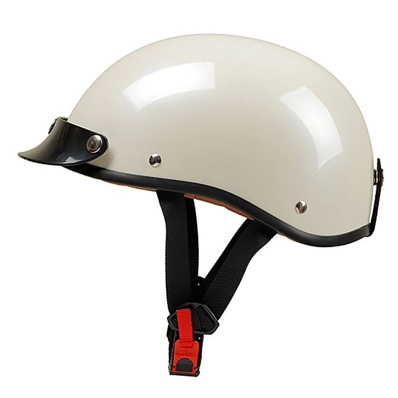 日式哈雷复古摩托车头盔半盔3C轻便情侣小牛电动车男女安全帽瓢盔