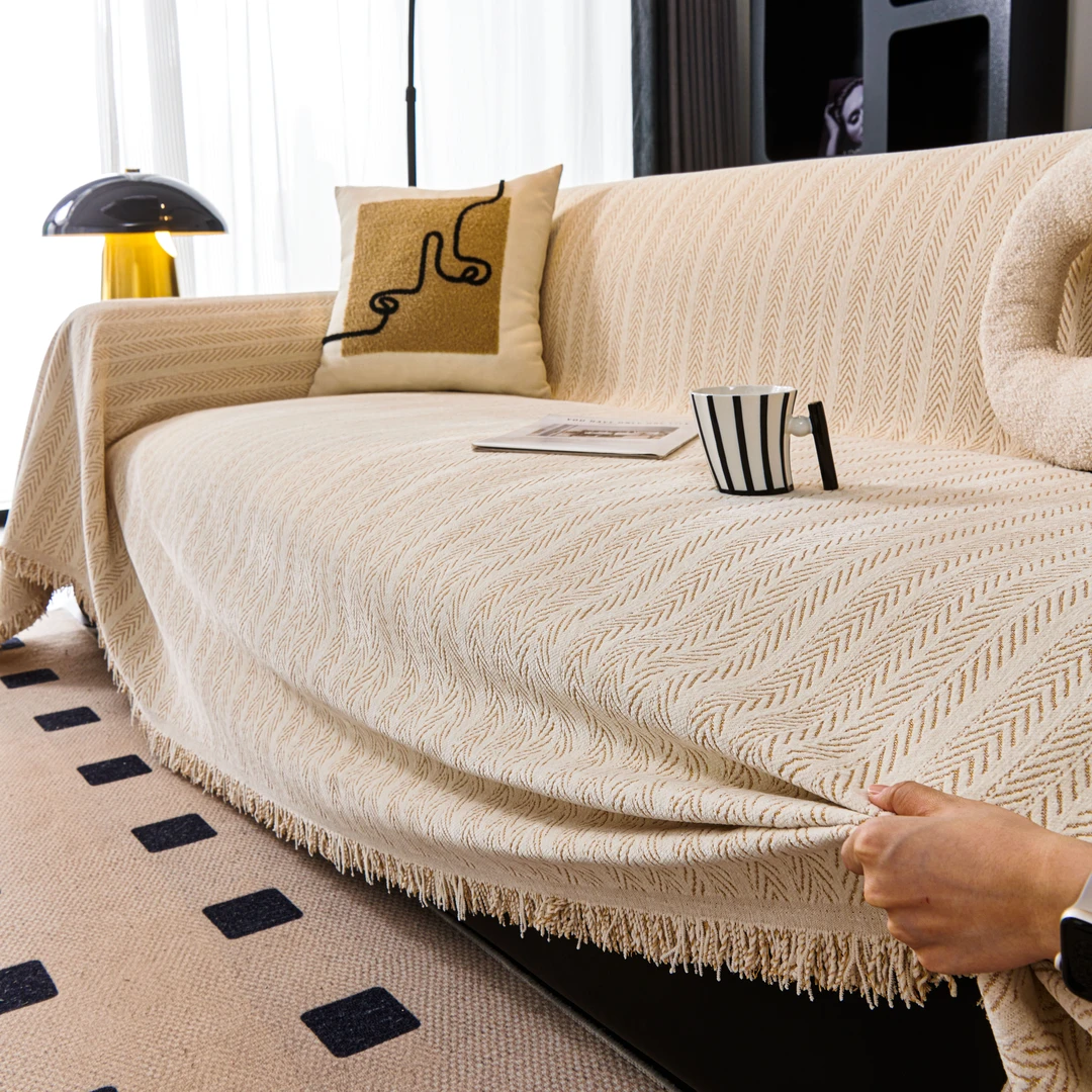 麦颜2024新款雪尼尔沙发盖布巾四季通用沙发垫子沙发套罩高级感