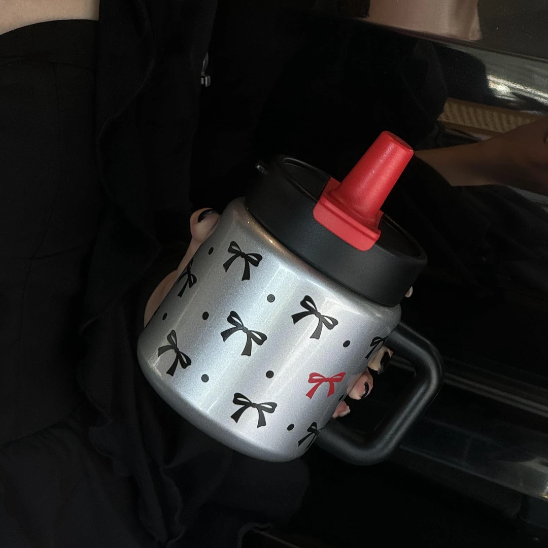 世大家水杯高颜值保温杯吸管杯子可爱不锈钢咖啡杯sz