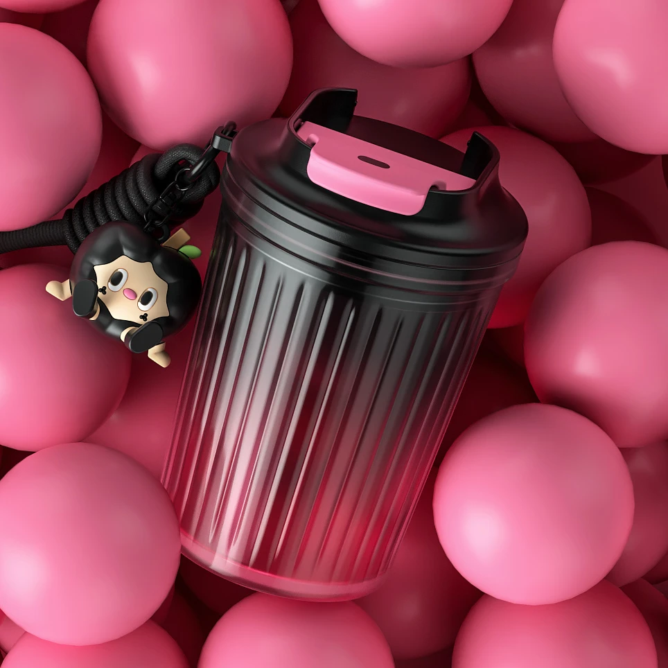 世大家咖啡随手杯女生办公室车载颜值高档便携上班专用镜面水杯