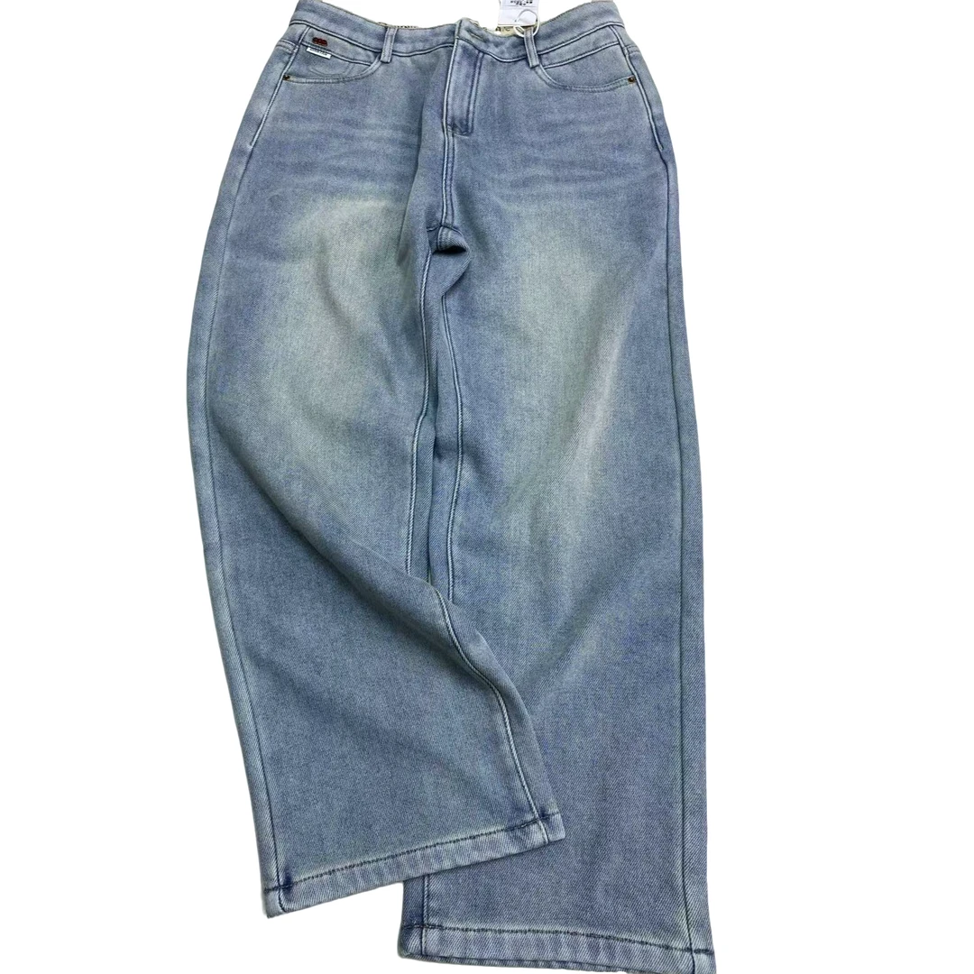 时尚休闲百搭加绒直筒裤3858