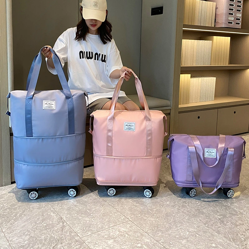 万向轮旅游袋多功能学生便携旅行袋出差时尚轻便出差健身旅行包包
