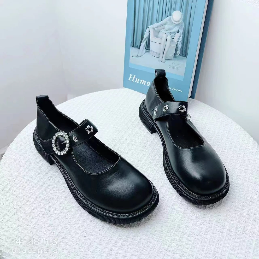 夏季新款时尚百搭粗跟舒适乐福鞋13122