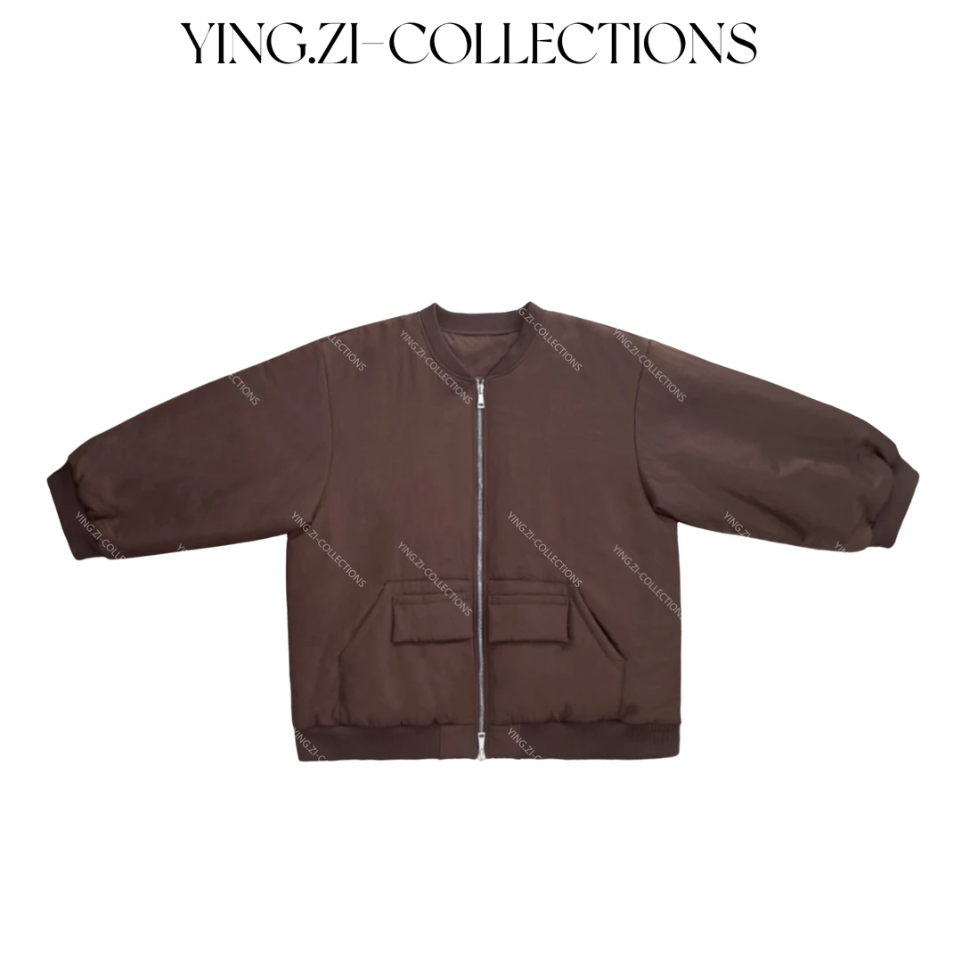 Ying-Zi【简】棉服宽松百搭单拉链外套